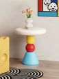 Geometric Colorful Side Table – Modern Kids Room Accent Table