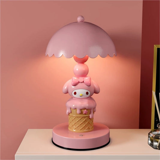 Pink Cartoon Ice Cream Lamp – Cute Bedside Light for Girls