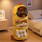 Yellow Duck Rolling Storage Cart – Cute Kids Room Organizer with Shelves